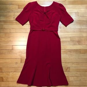Stop Staring Red 50s Inspired Mermaid Dress - NWT